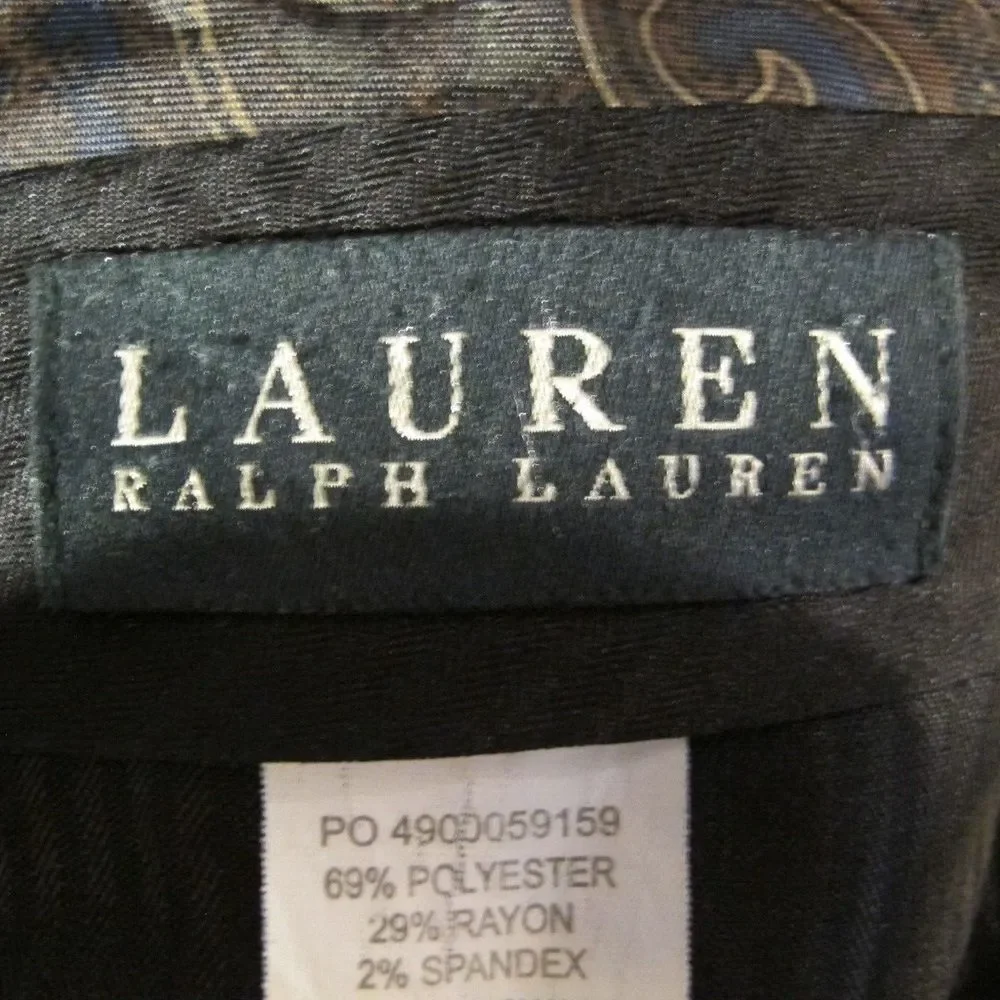 Lauren Ralph Lauren‎ Flat Front Gray Dress Pants Slacks Men's Size 38 x 32